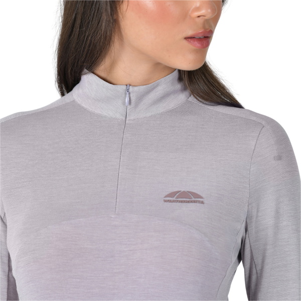 2026 WeatherBeeta Mujer 37.5 Ligero Rendimiento Manga Larga 1/4 Cremallera Top 1029993001 - Mauve Wine Marle